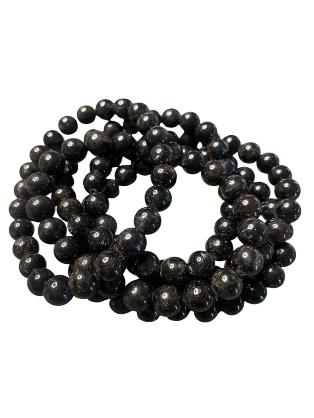 Astrophyllite Black Crystal Beaded Stretch Bracelet